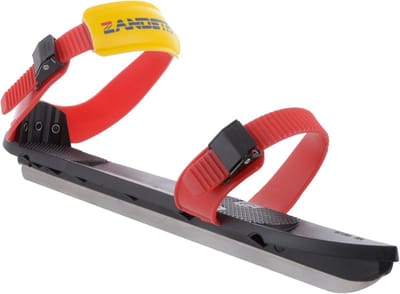 Schaats Easy-Glider - Beginners Schaats - Leren Schaatsen - Stabiel Veerstaal - Maat S 26-30 - Zwart Rood