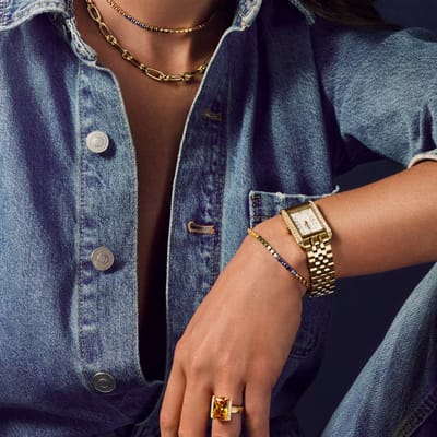 SIF JAKOBS JEWELLERY ELLERA GRANDE BRACELET SJ-B2870-XCZ-YG-18