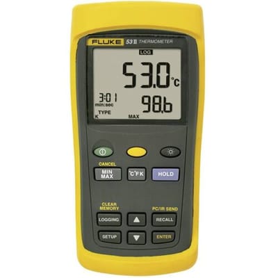 Fluke 53 II B Temperatuurmeter -250 - +1767 °C Sensortype J, K, T, E, R, S, N
