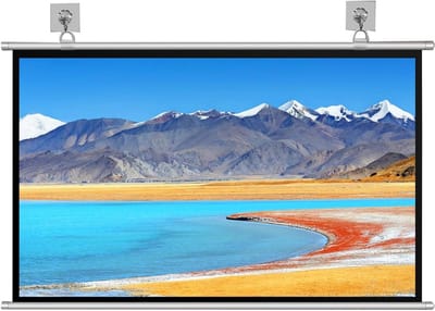 Projectiescherm - Beamerdoek - Thuisbioscoop Maken - Handmatig Uittrekbaar - 72 inch 16:9 - Wit