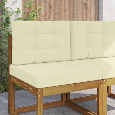 vidaXL - Buitenbankkussen - Polyester - Crèmekleurig - 60 - x - 60 - cm