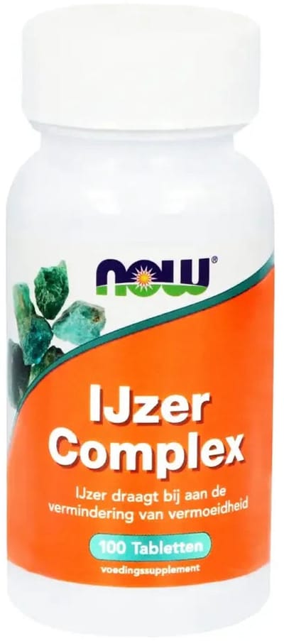 Now Foods - IJzer Complex - Vegetarisch supplement - 100 Tabletten