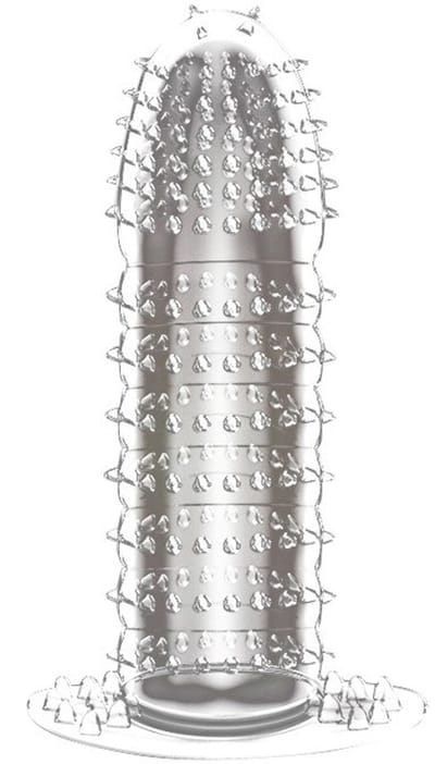 Nooitmeersaai - Penissleeve met bobbeltjes - Siliconen - Transparant - One-size