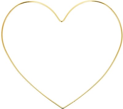 Gouden hart 26x23 cm in metaal - Artemio