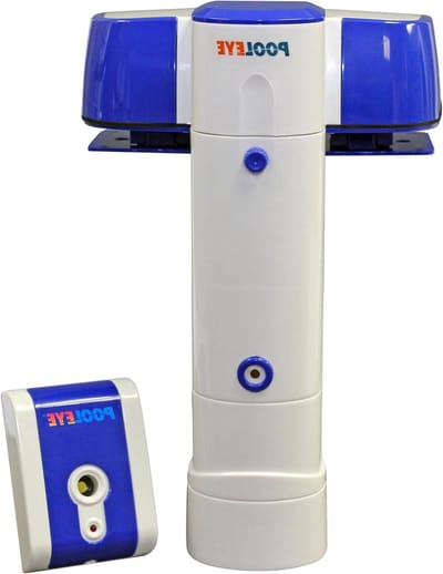 Zwembadalarm - Waterbewegingssensor - Zwembad veiligheid - Ondergrondse golfdetectie - Tot 20' x 40' - Wit/Blauw