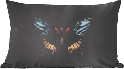 Sierkussens - Kussentjes Woonkamer - 60x40 cm - Vlinder - Metaalachtig - Geometrisch patroon