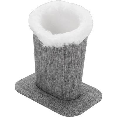Support de rangement pour lunettes doublé de peluche Étui de protection souple pour lunettes pour bureau Table de chevet Table Gris Lin