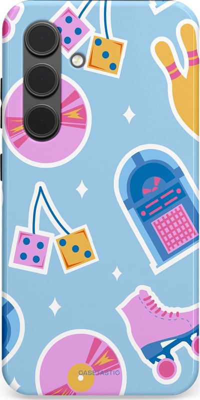 Casetastic Hoesje Geschikt voor Samsung S24 - Stijlvolle Beschermende Duo-layer Case - Flashback vibes