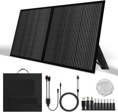 Draagbaar 100 Watt 12V opvouwbaar zonnepaneel met verstelbare standaards en waterdicht IP65-ontwerp