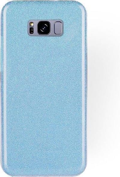 HB Hoesje Geschikt voor Samsung Galaxy S8 - Glitter Back Cover - Blauw