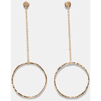 Stradivarius Lange cirkelvormige oorhangers  Goud OS