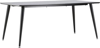Svea - Pura rechthoekige eettafel - 180 x 90 cm - zwart