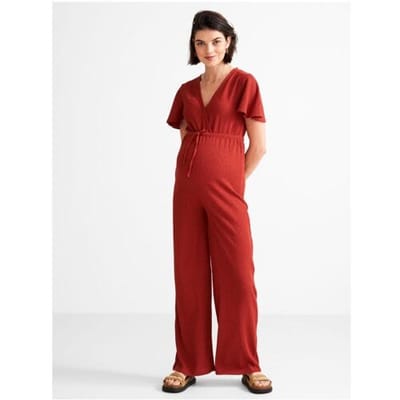 Prénatal zwangerschapsjumpsuit Dark Orange Red XS Dames