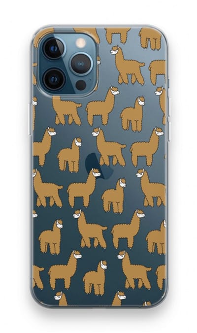 Case Company® - Hoesje geschikt voor iPhone 12 Pro hoesje - Alpacas - Soft Cover Telefoonhoesje - Bescherming aan alle Kanten en Schermrand