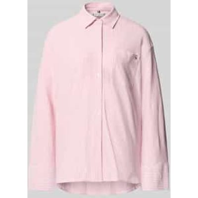 Oversized lange mouw blouse van katoenmix
