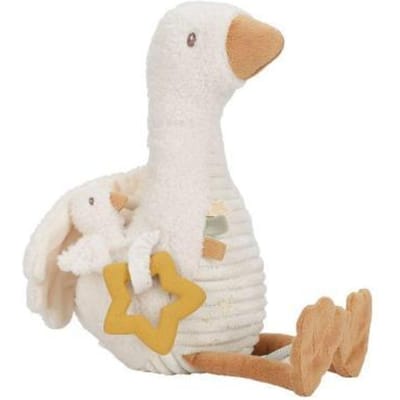 Little Dutch Newborn Naturals Activiteitenknuffel Little Goose