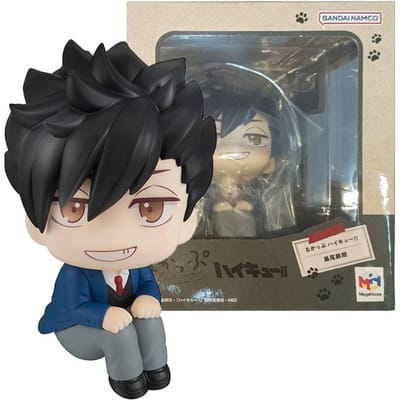 Figurines Anime 10CM Haikyuu Tetsurou Kuroo Figurines Regardant Vers Le Haut Kozume Kenma Jouets Pour Enfants Modèle d'Action Figure Cadeaux d'Anniversaire With box gray