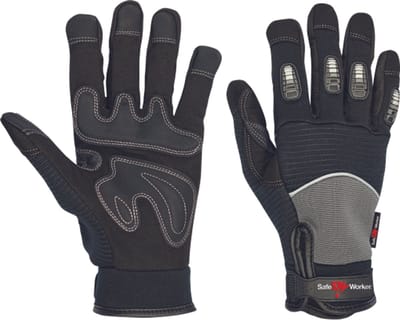 SafeWorker MARK TL DEFEND handschoen 01010178 - 6 stuks - Grijs/Zwart - 10