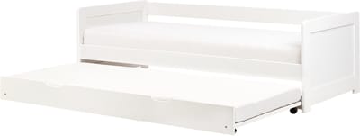 GRAVELINES - Onderschuifbed - Wit - 90 x 200 cm - Hout