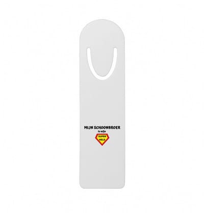 Hacebo® - mijn schoonbroer is mijn superheld metalen boekenlegger - Broer - super schoonbroer - verjaardag - cadeautje voor broer - broer artikelen - kado - geschenk Bladwijzer boekenleggers - 12.7 cm x 3.2cm