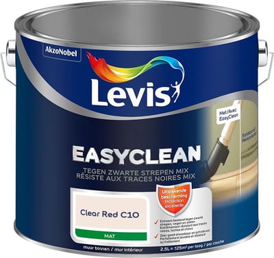 Levis - Easyclean Tegen Zwarte Strepen Mix - Clear Red C10 - Mengverf - 2,5 L