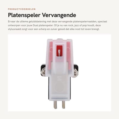 Dailygoods- Platenspelernaald Hoge Output - Vervangende Naald - Dual Moving Magnet - Nauwkeurige Geluidsweergave - Duurzaam - Geschikt voor Fonograaf - Grammofoonnaald
