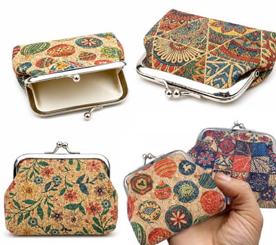 Bohemian Munt Portemonnee Dames – Ethnische Clutch Mini Portemonnee met Mozaïek Motieven – Compact Munttasje met Kliksluiting – Willekeurig Bohemian Design