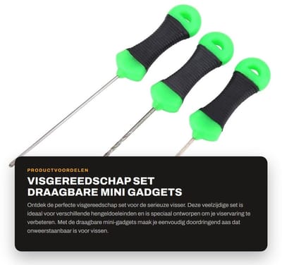 Dailygoods- Boorset - 3 Stuks - Visgereedschap - Draagbaar - Lichtgewicht - Geschikt voor Zeevisserij - Hoogwaardige Prestaties