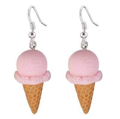 Fako Bijoux® - Oorbellen - IJsjes - Hoorntjes - Roze