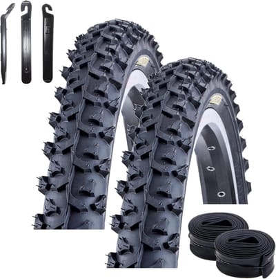 2x Mountainbike Banden Zwart 20 Inch 50-406 met Binnenbanden en Montagehulp
