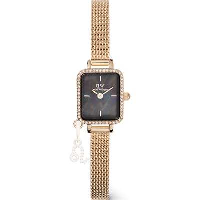 Daniel Wellington DW Watch Quadro Mini Crystal Zodiac Evergold 15.4x18.2mm Gold