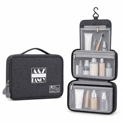 Toilettas met Haak – Toilettas Organizer – Ophangbare Reistoilettas – Waterafstotend – Compact met Meerdere Vakken – 24x20x10 cm