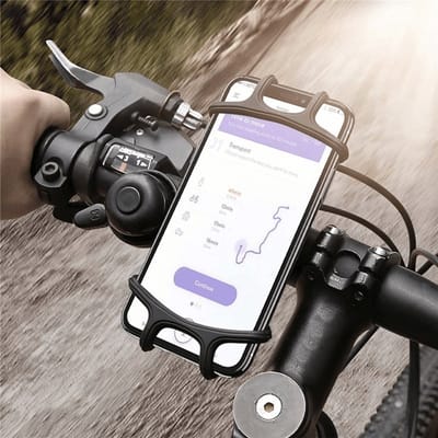 Telefoonhouder - fiets siliconen stuurhouder voor Step - mountainbike en motorfiets - Universeel | Fietshouder | FIets Telefoon Houder | Steun | Houder Fiets Telefoon | Bike holder