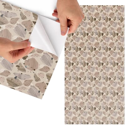 Tulup Meubelfolie - Natuurlijk patroon Decoratiefolie - 75x150 cm - Beige Meubelfolie - Plakfolie Meubels - Abstract Meubelfolie - Decoratiefolie Zelfklevend - Slaapkamer decoratie - Achtergronden en patronen