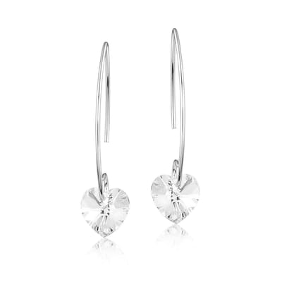 Montebello Oorbellen Liv HZ77 - Swarovski Hart - 925 Zilver Gerhod. - Ø10mm - 35mm
