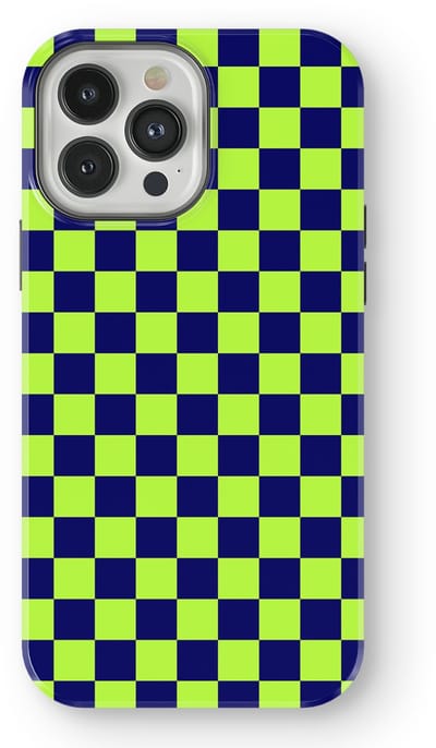Design Hoesje geschikt voor iPhone 13 Pro | Geschikt Voor Mag | Tiny Squares Checkered Print | Backcover geschikt voor iPhone 13 Pro Acid Grid