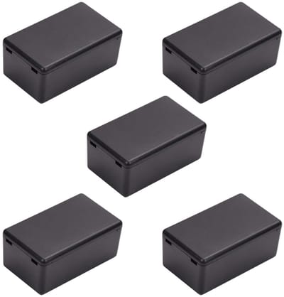 5 Stuks Zwarte ABS Elektrische Projectbehuizing Aansluitdoos 60x36x25mm