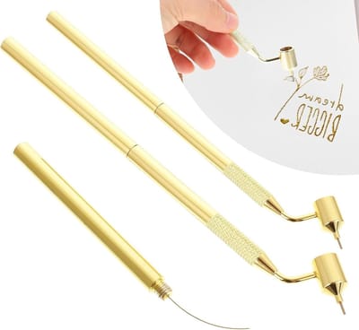 Fijne Applicator Pen Set voor Schilderen: 2 Stuks met Schuin Punt voor Nauwkeurige Lijnen, Ideaal voor Krassen en Steenhoning