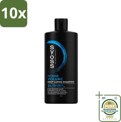 10 x SYOSS - Volume 440 ml - Shampoo - Voor Volumeboost - 440ml - Grootverpakking - Volume Shampoo - Fijn Haar Shampoo - Volumeboost Shampoo - Salonkwaliteit Shampoo - Volume Shampoo Voor Futloos Haar
