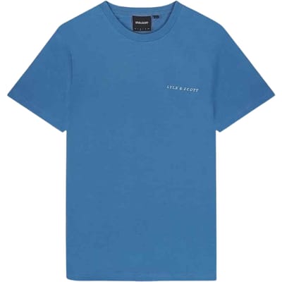Lyle Scott geborduurd logo Riveria blauw T-shirt