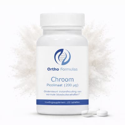 Chroom Picolinaat – Bloedsuikerspiegel & Stofwisseling Support – 200 µg – 100 Tabletten
