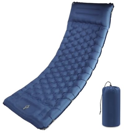 Ultralichte zelfopblazende camping slaapmat 12 cm met kussen - waterdicht en draagbaar voor buiten reizen