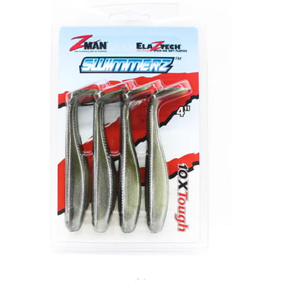 Zman Soft Lure SwimmerZ 4 Inch 4/Pack Ayu (6312) white