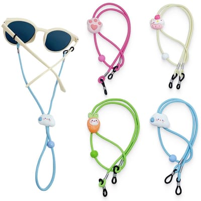 Dailygoods- Brillenband Verstelbaar 4 Stuks - Brillenkoord Sport - Antislip - Duurzaam - Geschikt voor Jongens/Meisjes - Hoogwaardig Nylon/Siliconen - Brilkoord