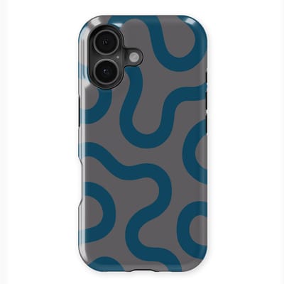 DripCase Motion Flow Tough Hoesje geschikt voor iPhone 17 | Backcover met Mag | Trendy Design | Valbescherming | Shadow Waves