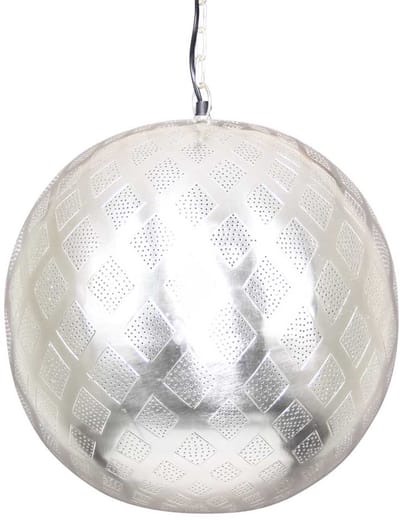 Safaary - Oosterse Hanglamp Fatiha Zilver Ø 40 x 44cm