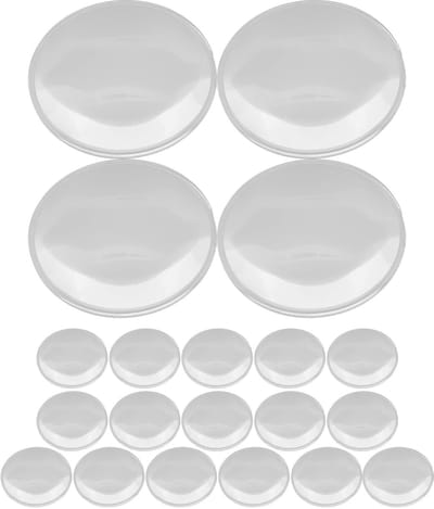 Allecto - Optische lens - Vergrootglas 20x - Dubbele convexe lenzen 42 mm - Helder en zwart - Geschikt voor lezen en inspecties