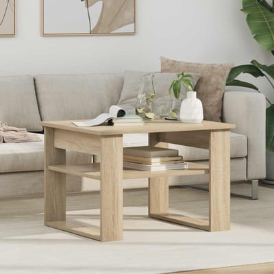 vidaXL - Salontafel - met - opslag - Sonoma - Eik - 64 - x - 54 - x - 44 - cm - Bewerkt - hout