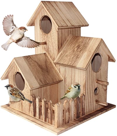 Ynkkvre - Vogelhuisje - Nestkast - Vinkenkooi - Ruime Bodem Met 35 Mm Inham Voor Mezen En Koolmezen - 1 Stuk - Tuin Decoratie + Hout