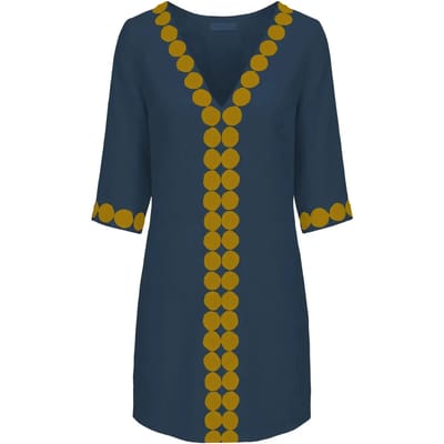 Korte linnen jurk voor vrouwen Haris Cotton